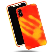 

Soft Thermal Sensor Cases for iPhone XS Max XR X Heat Sensitive TPU Cover for iPhone XS Max Phone Accessory Black Orange
