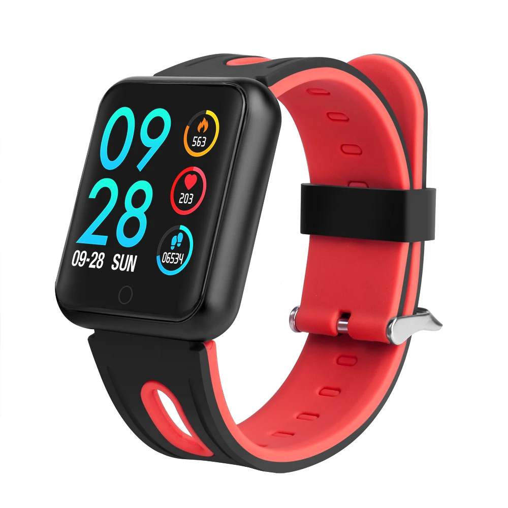 Фитнес-браслет P68 ip68 Водонепроницаемый для Apple Watch Xiaomi IOS Android с монитором сердечного ритма Смарт-браслет PK Q10 Z60 EX18 - Цвет: Silicone Red