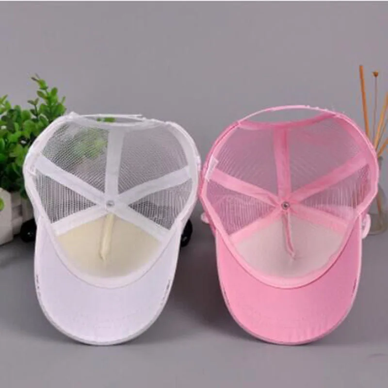 MAERSHEI Cute Girls Mesh cap Summer Children Baseball Cap Girls Rabbit Ear Pearl Big Bow Kids Sun Hat Snapback Hip Hop Caps