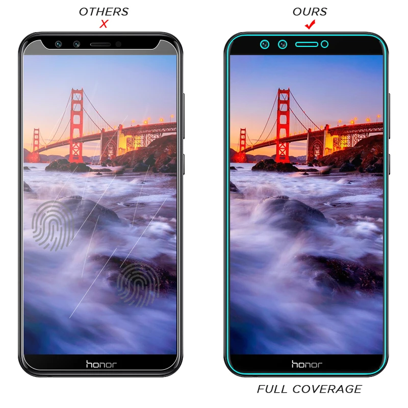 HD полное покрытие закаленное стекло для Huawei Honor 8X Max 6C Pro 9 8 10 Lite 10i 20i Защитная