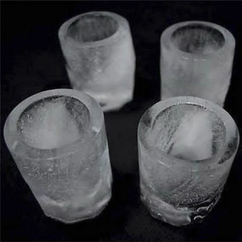 Горячее предложение бар вечерние напиток льда лоток Прохладный Форма ледяной кубик для заморозки формы льда прессформы можно употреблять чашкой 4-Кубок льда в форме чашечки