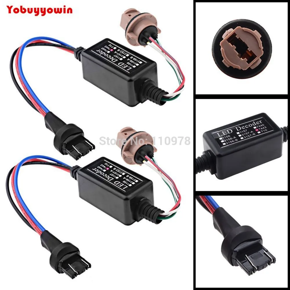

Plug & Play 1156 1157 T20 7440 7443 T25 3156 3157 Auto Flasher Relay Computer Warning Canceller Fix Led Light Flash