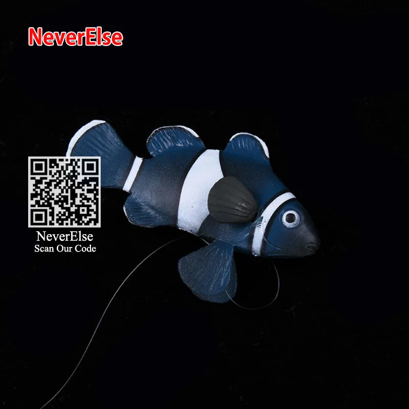 Аквариумные искусственные плавающие рыбки флуоресцентные маленькие клоуны/грохот/золотая рыбка+ присоска украшение аквариума - Цвет: Blue Clownfish
