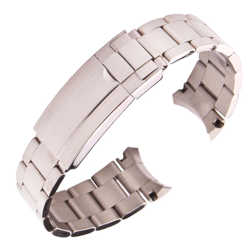Bracelets de montre en acier inoxydable 316L, 20mm, argent brossé