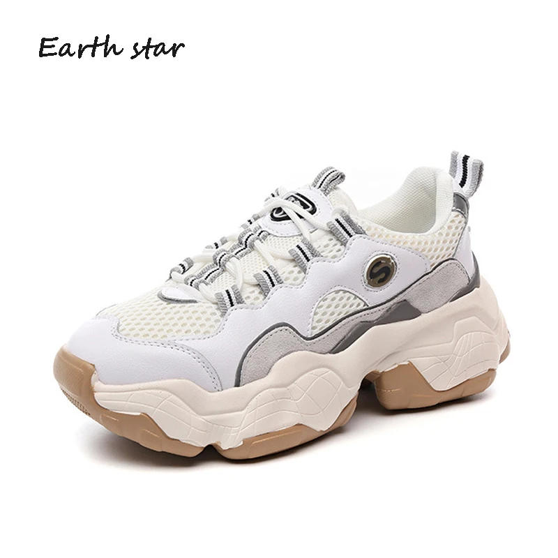 

Shoes Women Chunky Sneakers Platfrom Spring New zapatos de mujer Brand chaussures femme Ladies footware Patchwork Breathable