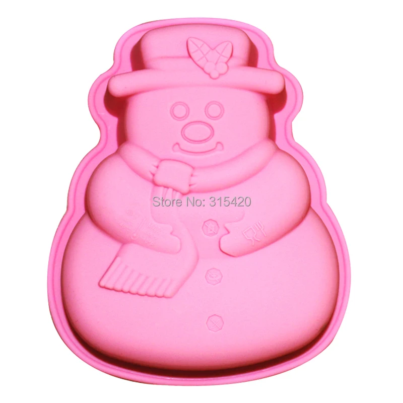 Nicole B0129 3D silicone rubber christmas molds for snowman shape cake
