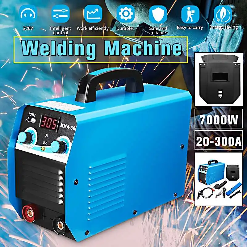 

FORGELO 220V 20-300A 7000W Mini DC IGBT Inveter MMA/ARC Weilding Tools Handheld Display Pure Copper Welding Machine
