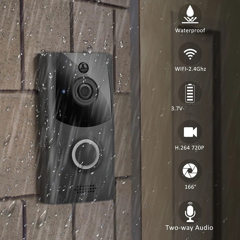 

Quality Visual Wireless Doorbell WiFi Monitoring Security Safety Office Portable
