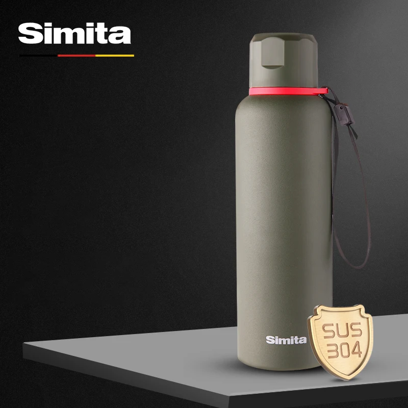 Simita 600 мл наружная бутылка для воды 18/8 нержавеющая сталь термос изоляционная бутылка колба с бесплатным рукавом