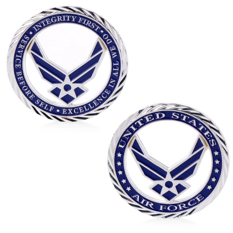 

Silver Plated U.S. Air Force Core Values Commemorative Challenge Coin Art Craft