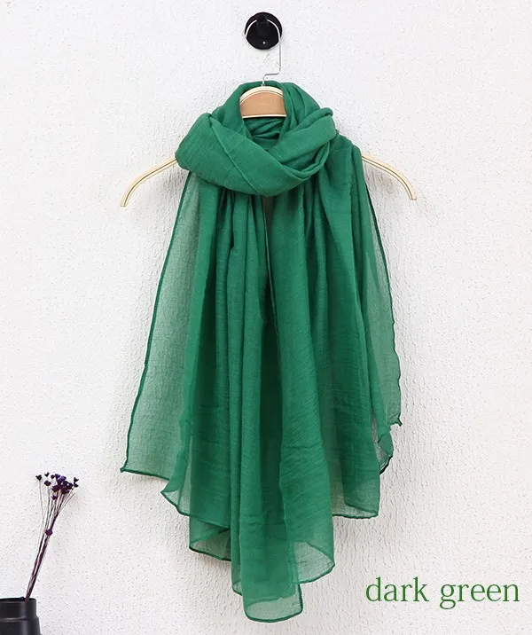 Шарфы оптом! Модный однотонный шарф из вискозы с принтом парео для пляжа Хиджаб Аксессуары для женщин 10 шт./лот