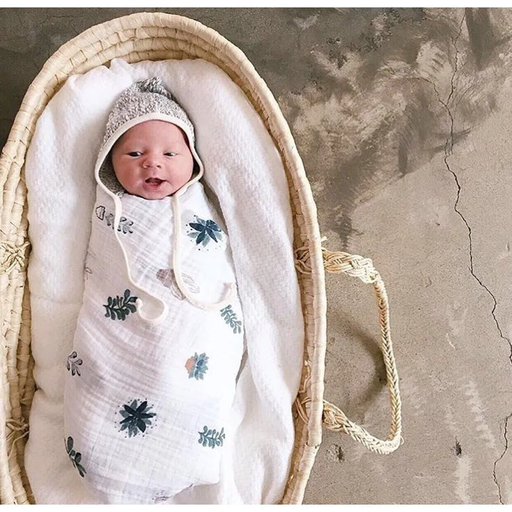 Пеленальное Одеяло из бамбукового волокна для новорожденных 0-12 месяцев, пеленка для сна, муслиновая Пеленка, пеленка, постельные принадлежности, спальный мешок
