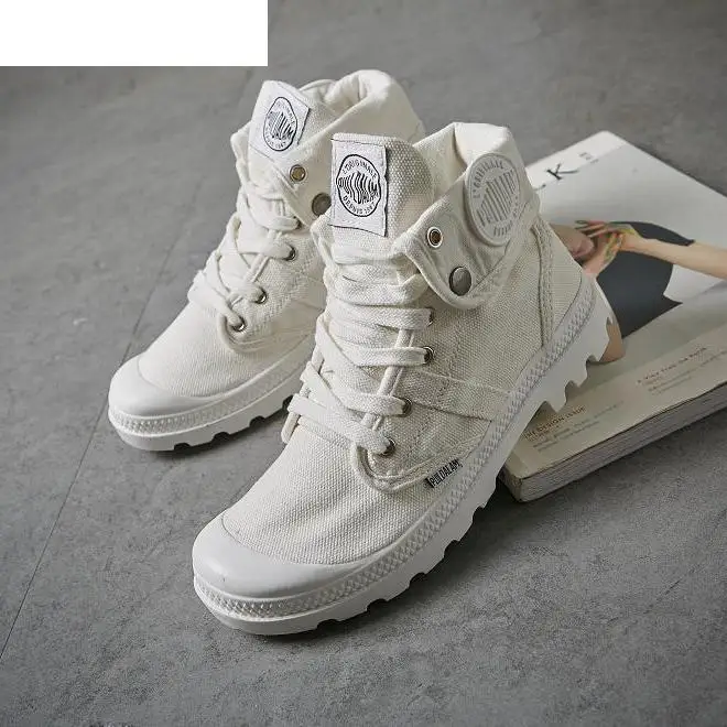 

Fashion High Top Sneakers Canvas Shoes Women Casual Shoes White Flat Female Basket Lace Up Trainers Chaussure Zapatos Platform