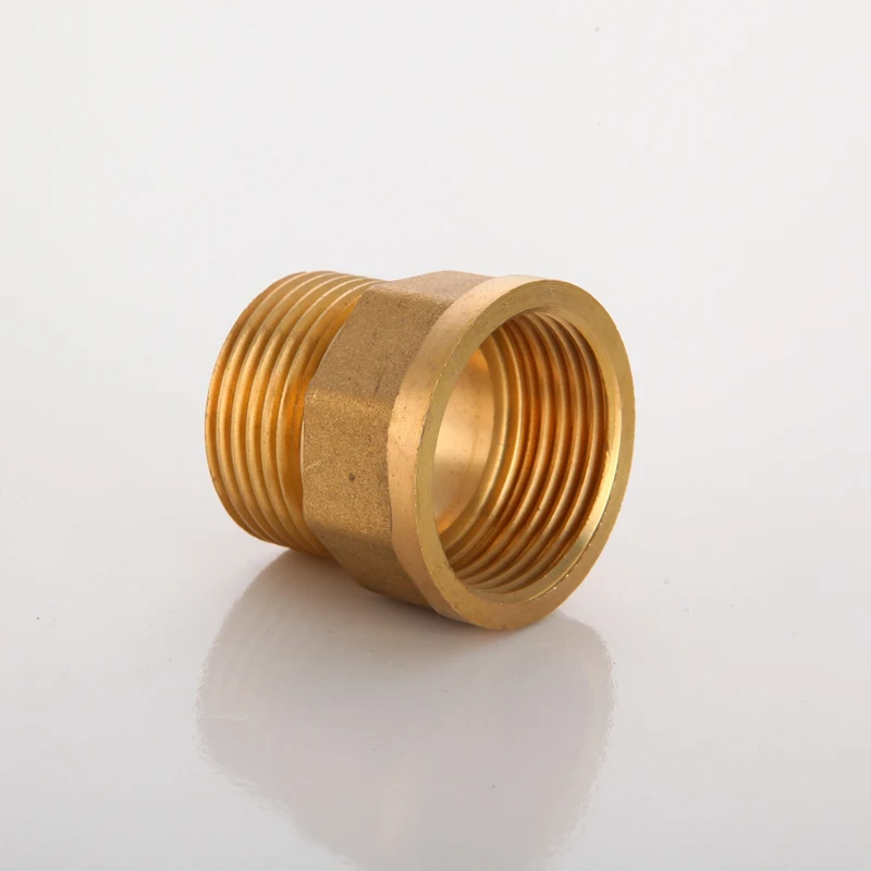 

Thickened copper pipe joint 1 inch turn 4 points 6 points change Male to Female Threaded Brass Coupler Adapter Pipe Fitting