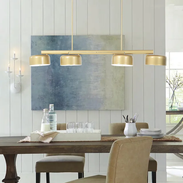 4 Heads Rotatable Modern Loft Decor Pendant Lights Art Golden 4 Heads Rotatable Modern Loft Decor Pendant Lights Art Golden Restaurant Light Nordic Dinner Table Suspension Fixtures