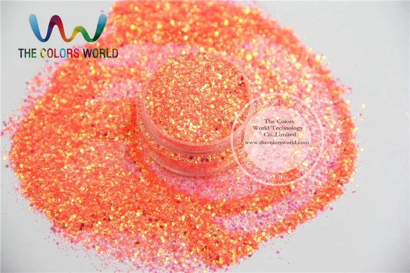 TCR334-H1 مزيج مسدس مكتنزة الأمريكية الخيال قزحي الألوان اللون البرتقالي مسمار بريق الغبار مسمار الفن الجسم الفن المنزل DIY الديكور