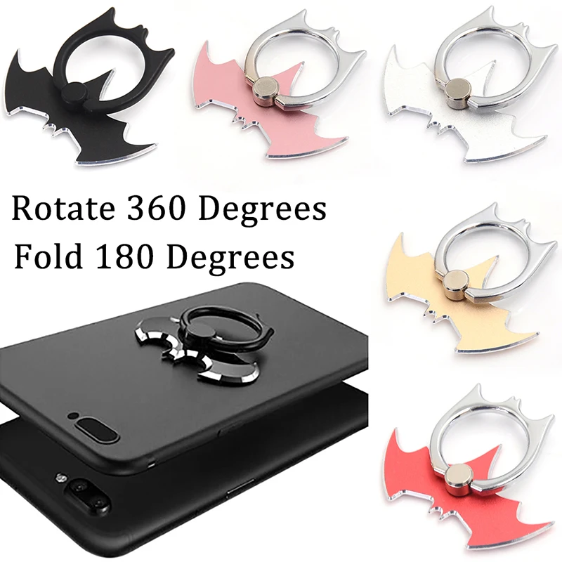 Universal Luxury 360 Degree Aluminum Alloy Metal Bat Finger Ring Mount Stand Holder For Phone Gift
