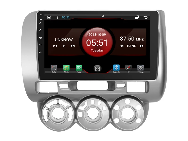 Top OTOJETA DSP stereo carplay android 8.1 car radio for Honda Jazz FIT RHD 2006-2008 car accessories Gps navigation tape recorder 3