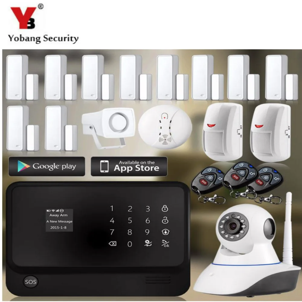 

YobangSecurity Touch Screen WiFi GSM Alarm System for Home Android IOS APP Remote Control Home Wireless Security Alarm System