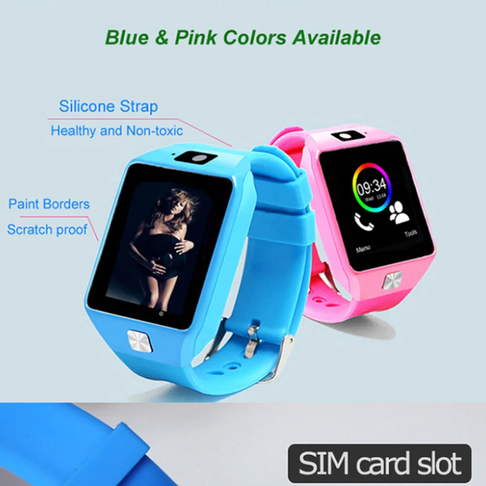  Kinder Bluetooth Smart Uhr TouchScreen Sport Fitness Tracking GPS Locator Uhr NK-Shopping