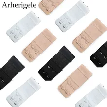 Arherigele 6 шт. Женский удлинитель для бюстгальтера 2 ряда 2 крючка эластичные мягкие хлопки пряжки ремни расширитель женское нижнее белье бюстгальтер аксессуары