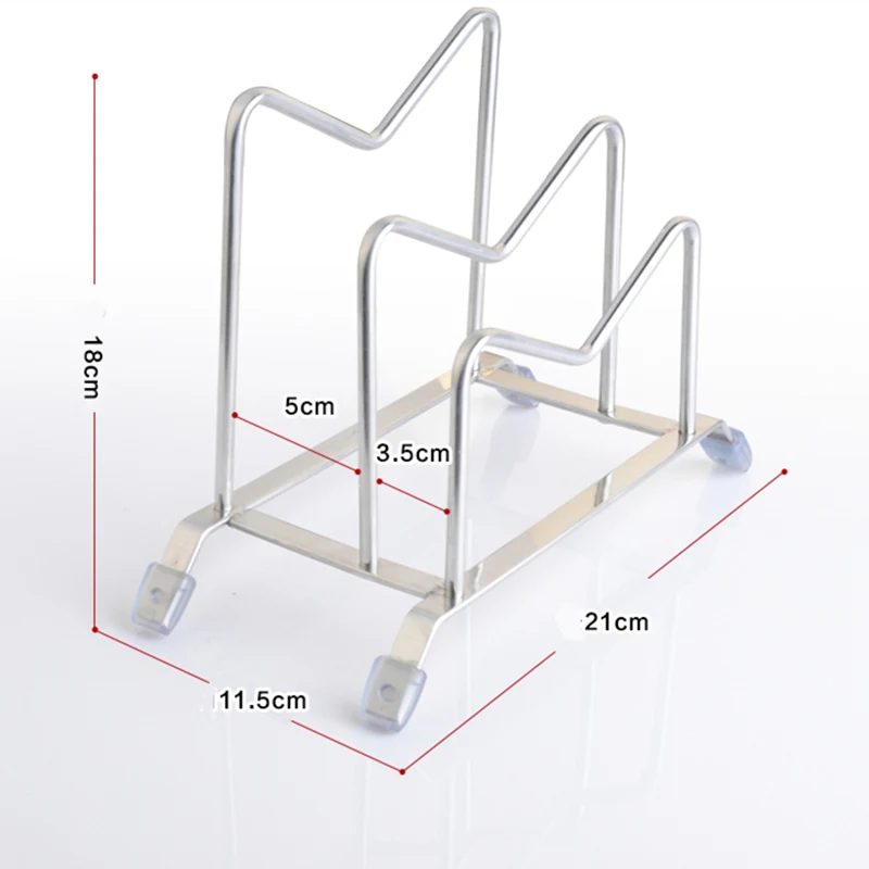 Двухслойная нержавеющая сталь кастрюля крышка полка для приготовления пищи крышка для сковороды стойка держатель разделочной доски кухонный органайзер Инструменты