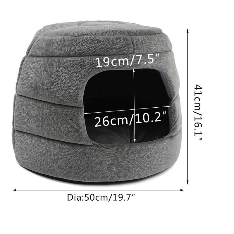 2 способа использования кровать для домашних животных собака кошка складной диван купол Igloo пещера устойчивый к царапинам Хо использовать щенок котенок Съемная подушка camas para perros