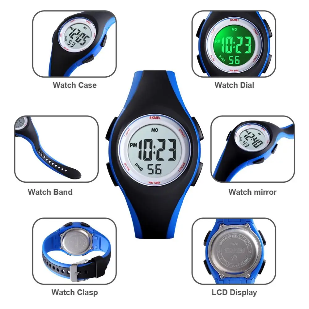 SKMEI Brand Kids Watches Sports Style Wristwatch Fashion Children Digital Watches Waterproof Outdoor Sport Watches for Boy Girls