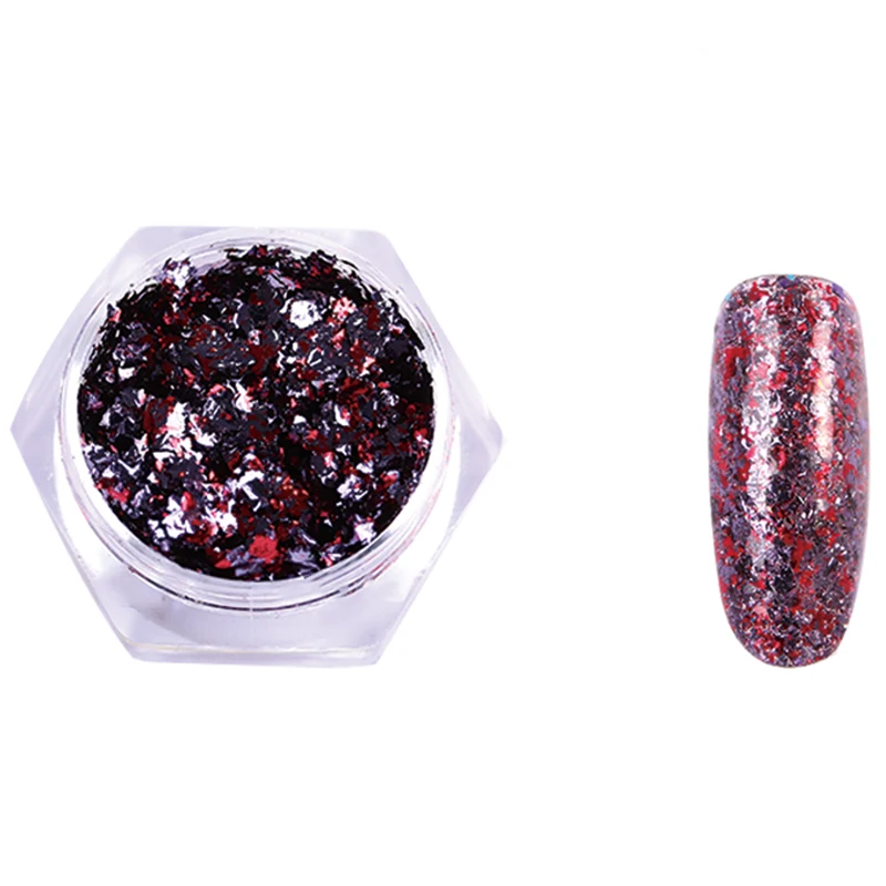 

Lulaa Chameleon Irregular Nail Sequins Starry Foils Colorful Glitter 3D Holo Magic Effect Nail Flakes Nail Art Diy Jewelry Uv