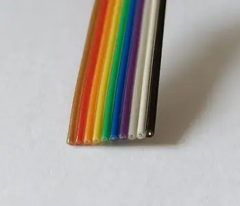 

1.27MM 10/14/16/20/26/34/40/50Pin color dupont Parallel Ribbon flat cable wire 5M/1lot