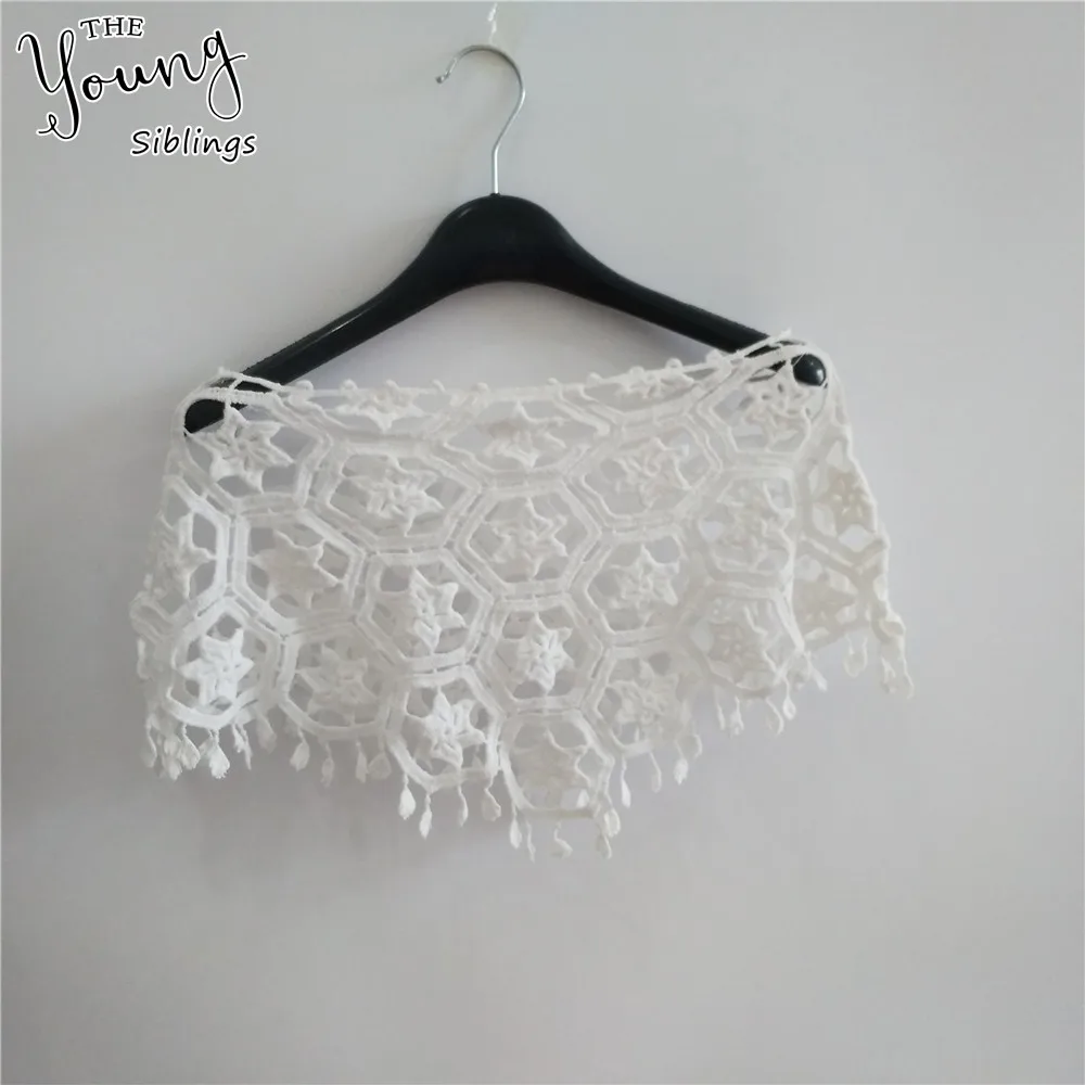 New arrive Lace Collar Embroidery Fabric Tassels Hollowed-Out Shawl Sewing lace Neckline DIY Trim Clothing Accessories YL1411 | Дом и сад