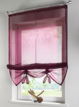 

100% Polyester Beautiful Sheer Roman Blinds Curtain For Kitchen Bathroom Bedroom Window