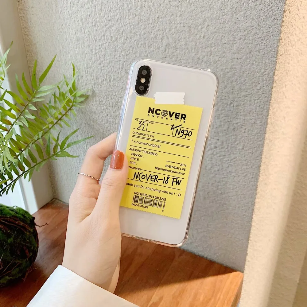 Этикетка прозрачный мягкий кремний чехол для iphone 11 Pro Max прозрачный чехол 6 6S 7 plus 8 8plus X XR XS MAX phone coque