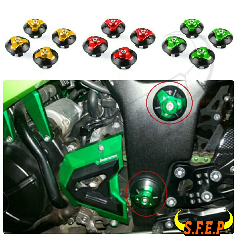 Motorcycle CNC Aluminum Frame Hole Cover For Kawasaki Ninja250R