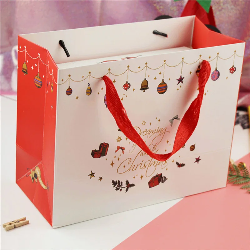 Рождественские подарочные коробки для конфет Рождественская Подарочная бумажная коробка Рождественский Колокольчик для гостей упаковочная сумка для рождественской вечеринки Подарочный декор для детей
