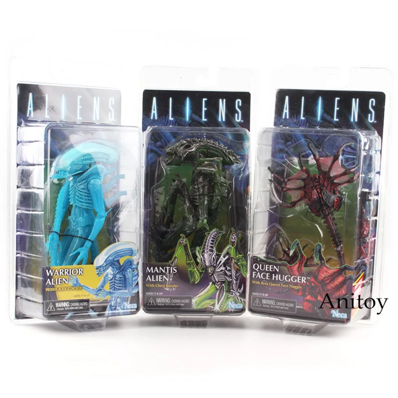 

NECA Alien Figure Chest Burster Queen Face Hugger Warrior Alien Attacker With Comic Book Inside Action Figure oys 18-21cm