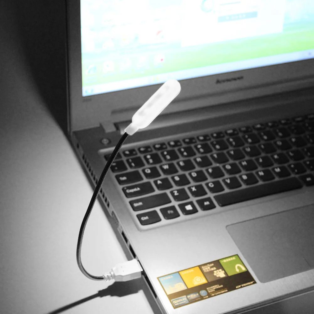 

Laptops Home Use USB Port Mini Book Light Flexible Study Reading Lamp Bedroom Notebook Computer Gift Bright LED Travel