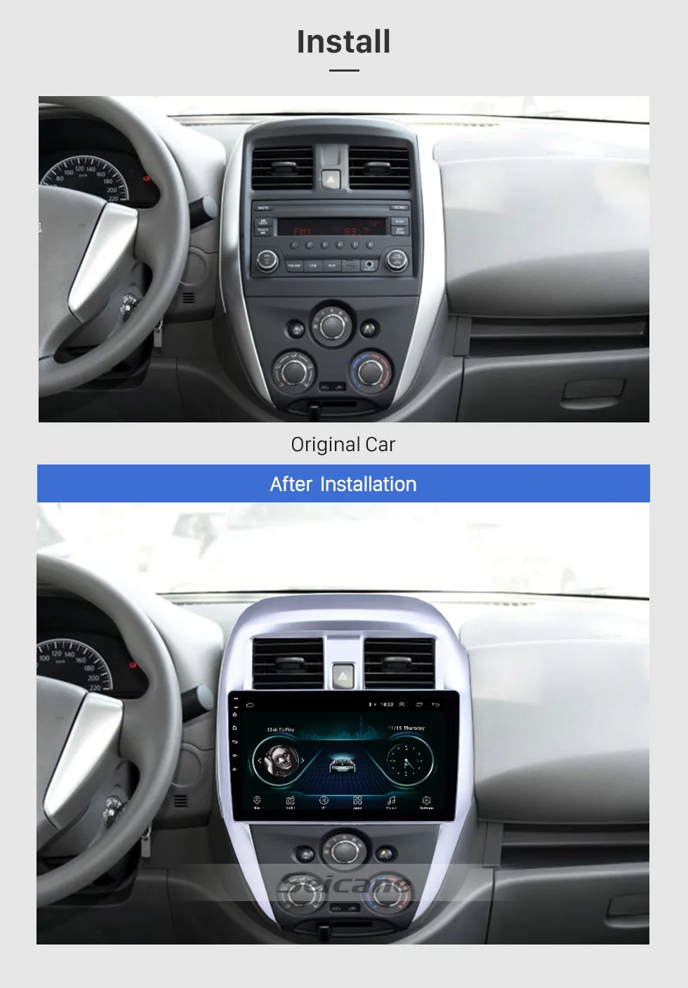Best Seicane 10.1 inch Android 8.1 Car Head Unit Player For 2015 Nissan Old Sunny Multimedia Radio GPS ROM 16GB 4-core support TPMS 1 Best Seicane 10.1 inch Android 8.1 Car Head Unit Player For 2015 Nissan Old Sunny Multimedia Radio GPS ROM 16GB 4-core support TPMS 1