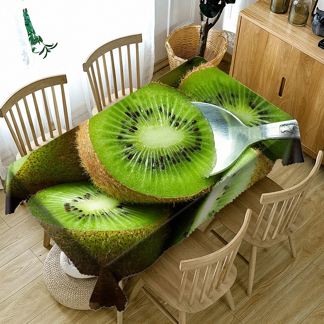 

Kiwi 3D Tablecloth Rich Fruit Happy Family Merry Christmas Washable Cloth Thicken Rectangular and Round Wedding Table Cloth