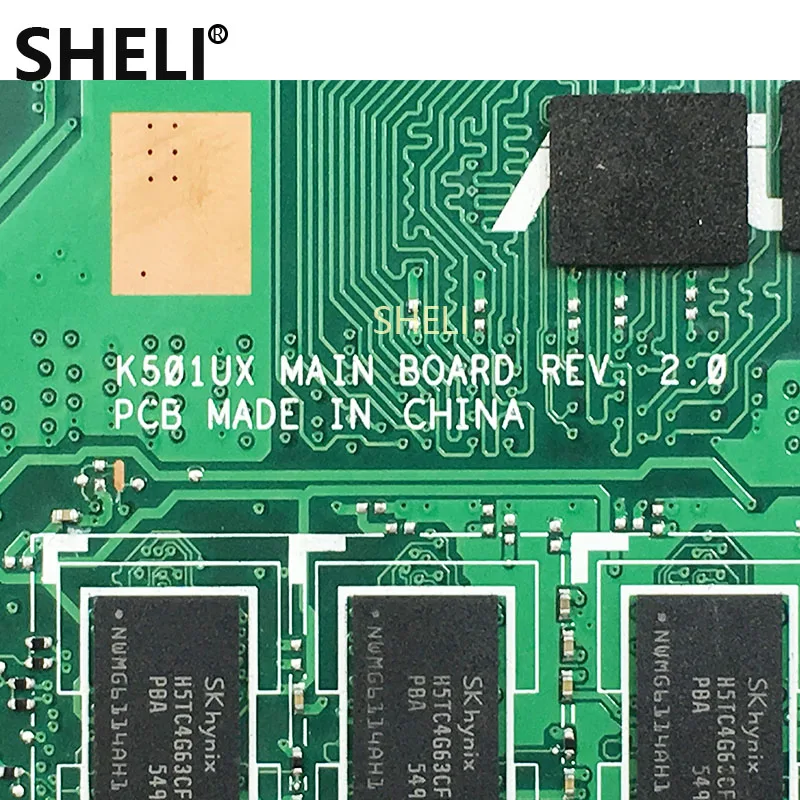 SHELI FOR ASUS K501UX Laptop Motherboard K501UX motherboard K501UX Mainboard i5-6200U