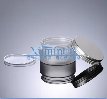 

100g clear frosted PET Bottle With Gorgeous silver aluminum Cap, 100ml Plastic Container Cream Jar, Cosmetic jar