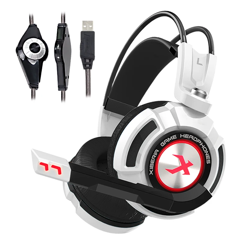 XIBERIA K3 Over ear игровая стереогарнитура USB ПК наушники с светодио дный огни|pc