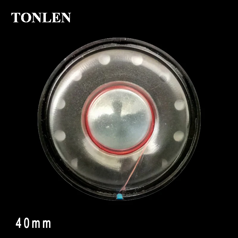 TONLON HiFi Headphone Speaker Accessories 40mm Headset Polymer Liquid Crystal Diaphragm Full Frequency Headset Speaker Unit 1pcs