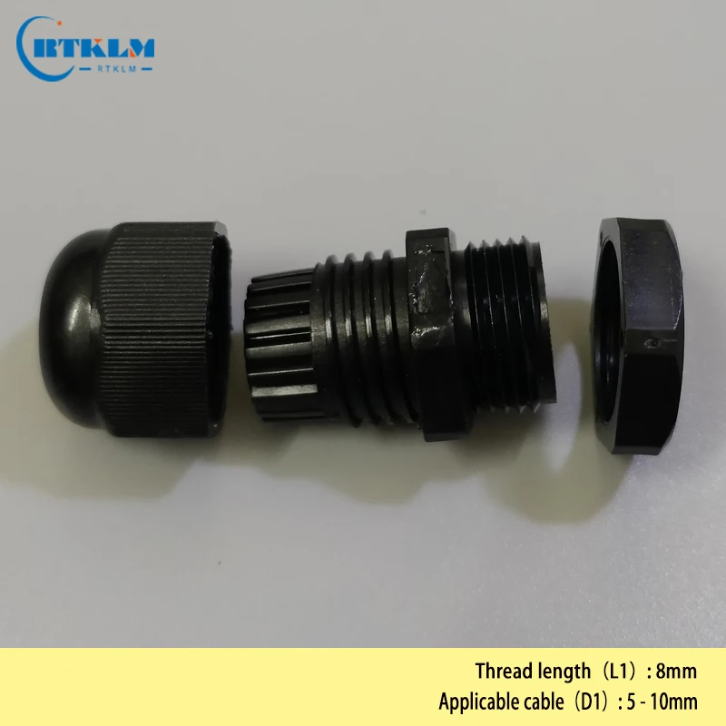 Cable Gland Joints Cable Gland Connector 5-10mm PG11 Waterproof Nylon Cable Gland 0.19*0.39inch