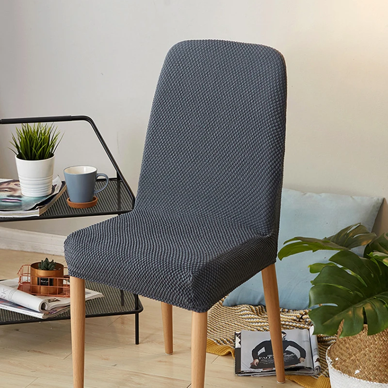 

Japan Style Knitted Chair Cover One-piece Stretch Chair Cover Home Dining Chair Office Hotel Banquet Thick Elastic Covers