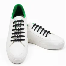 16 шт 6 см без галстука летучая мышь шнурки для детей и взрослых эластичные силиконовые шнурки для обуви без шнуровки Tieless спортивные туфли со шнурками шнурки оптом