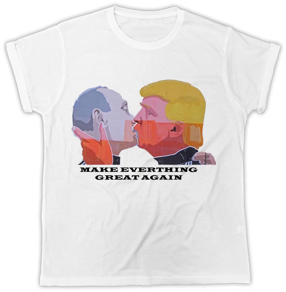 

Donald Trump T-Shirt Putin French Kiss Humor Funny Novelty Unisex Tshirt