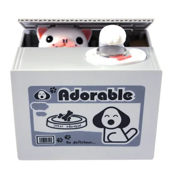 

Vocal Mischief Saving Box Automatic Stealing Coins Cartoon Panda/Dog/Mouse Piggy Bank M09