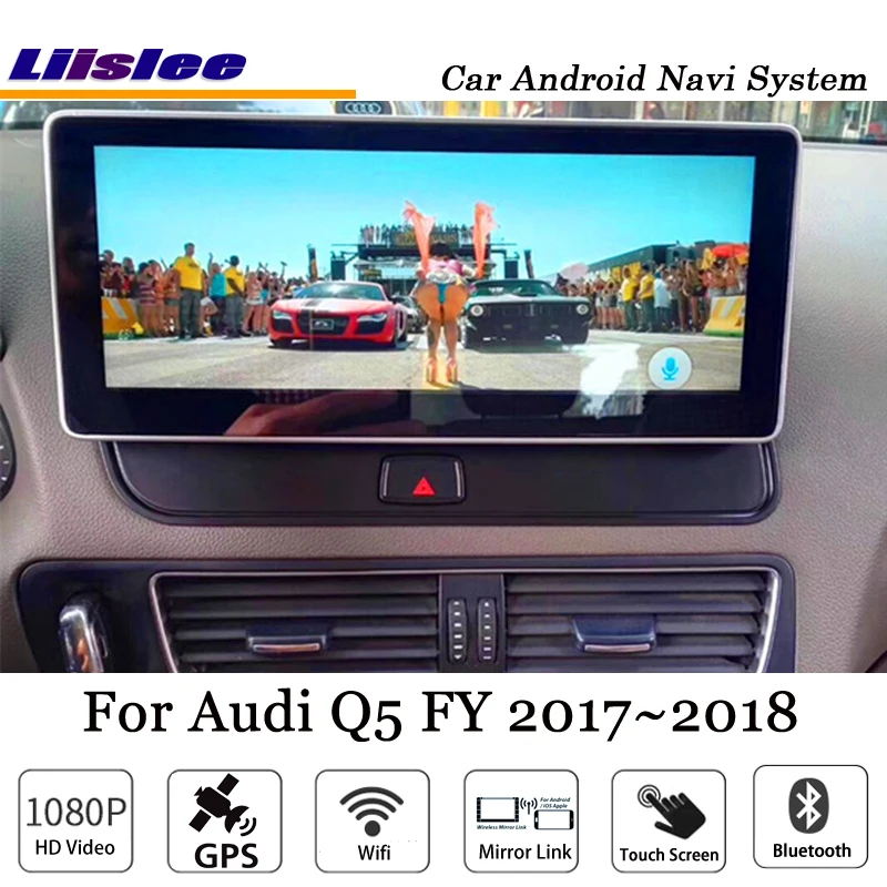 Flash Deal Liislee 10.25 Inch Car Android Multimedia For Audi Q5 FY 2017~2018 Anti-glare blue light Stereo GPS Navi Map Navigation System 5