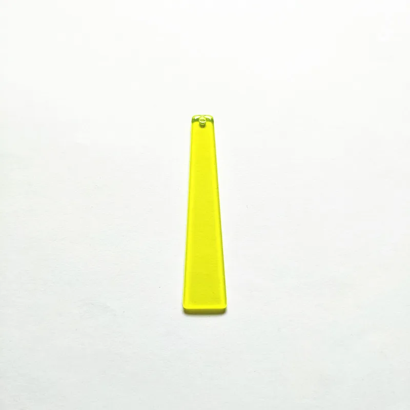 Новое поступление! 55x12 мм 100 шт Акриловые Неоновые Подвески трапециевидной формы для сережек/сережек аксессуары/детали для серег DIY - Цвет: yellow